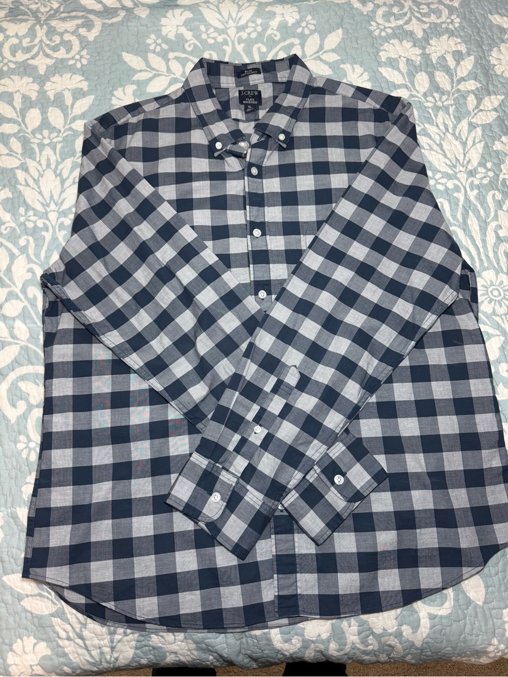 J. Crew Slim Untucked Checkered Button Down Shirt XL